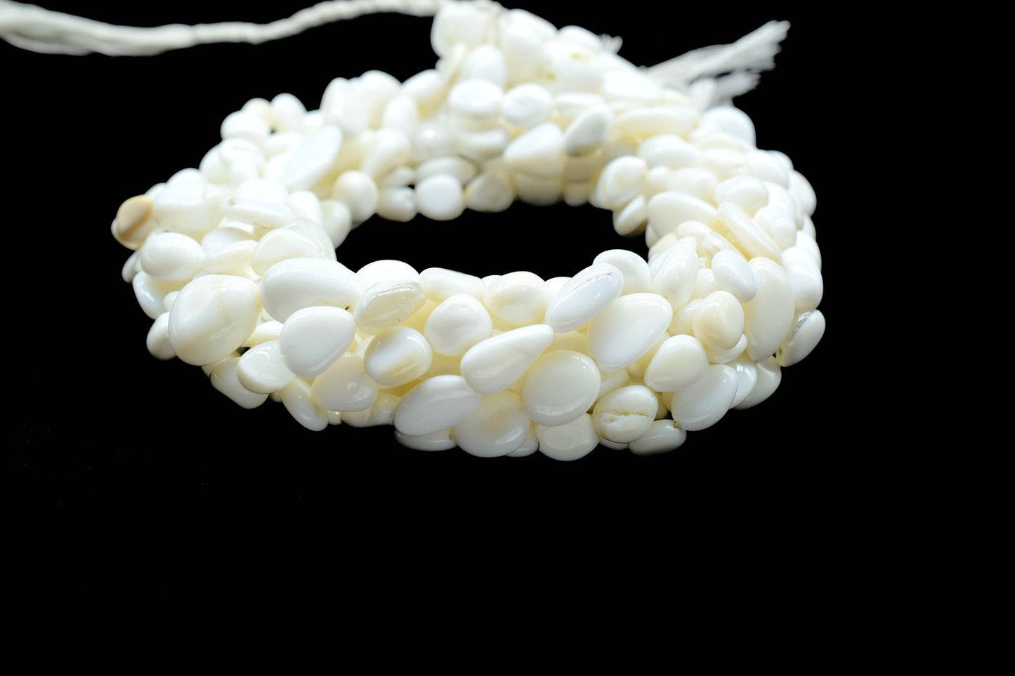 Natural Gemstone Nuggets Beads/Smooth Beads/Jewelry Making Craft/White Opal Nuggets Beads/Handmade Jewelry/Jewelry Component/Gift