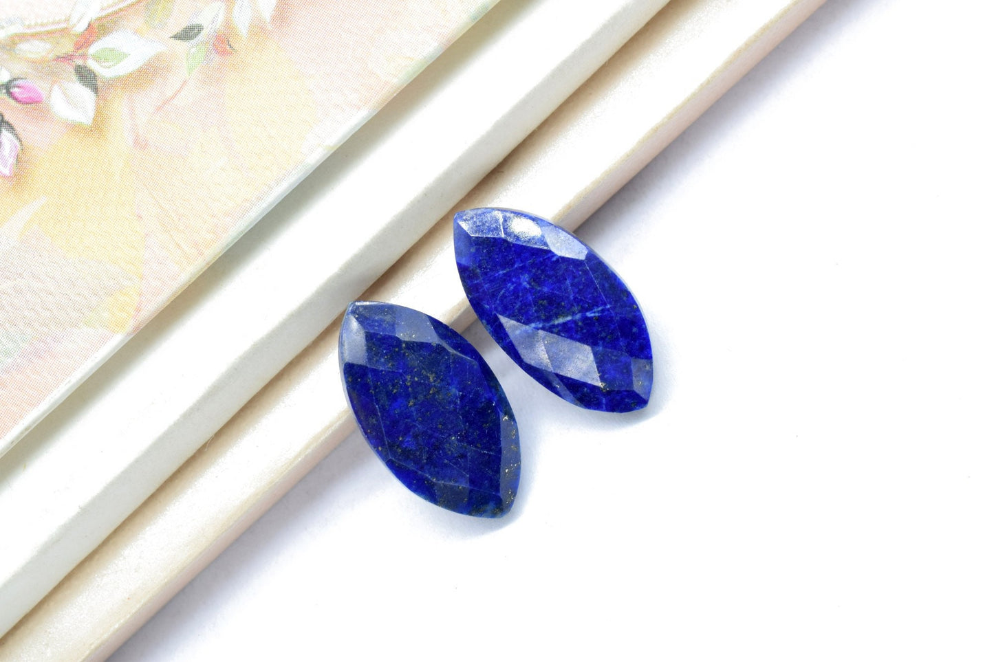 Lapis lazuli 10x20mm Marquise shape Faceted Hand Cut Gemstone Briolette,Marquise Shape Briolette - Loose Gemstone -,gemstone briolettes