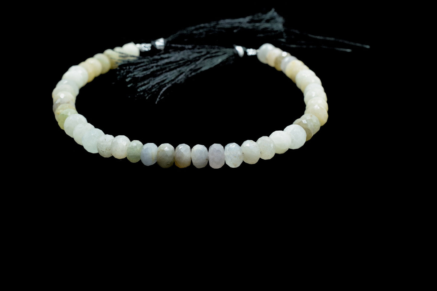 Natural White corundum  Faceted Rondelle Beads,White corundum Faceted Rondelle Gemstone Bead,7-7.5 mm Rondelle Beads, 8 Inch Strand Rondelle