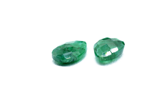 Emerald Faceted pear shape Briolettes,Gemstone for jewelry,Emerald 10x14mm Pear Beads,Pear Shape Briolettes,Emerald Briolettes,Emerald Beads