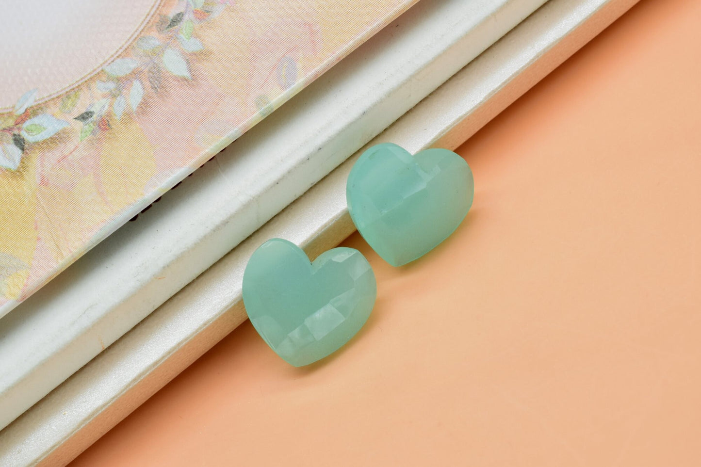 Aqua Chalcedony 14mm Carved Heart Shape Briolette,Carved Gemstone Beads,Aqua Chalcedony Carved Faceted Beads,Wholesale Price Beads,Carved