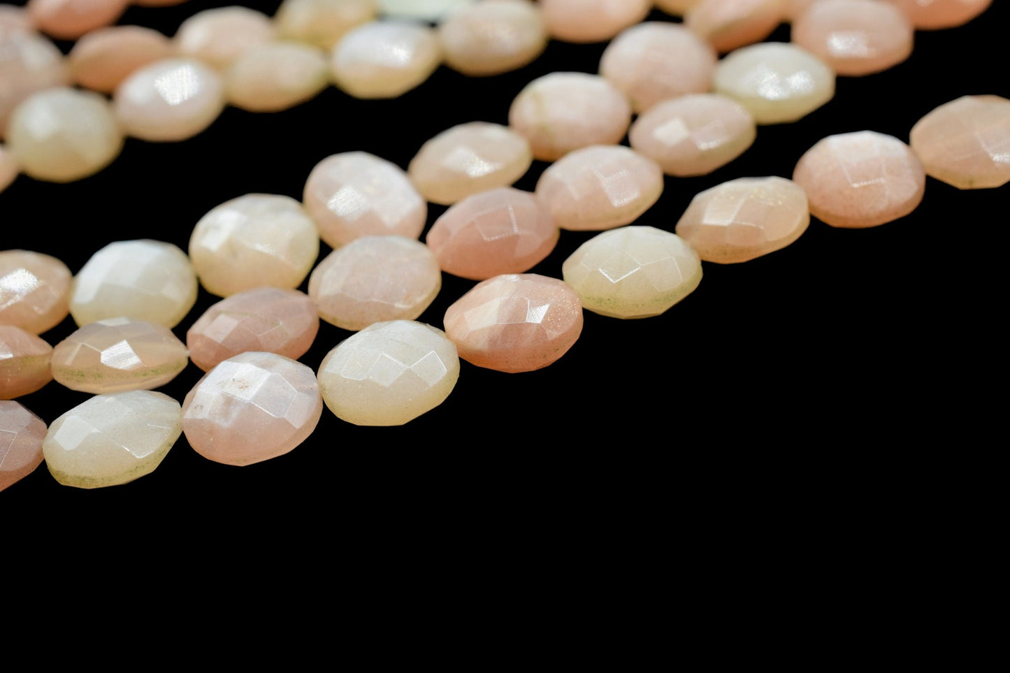 Peach Moonstone 8mm Coin Beads ,Faceted Gemstone Coin beads, Jewelry Supplies,Peach Moonstone Faceted Coin,Faceted Coin Shape Beads,Gemstone