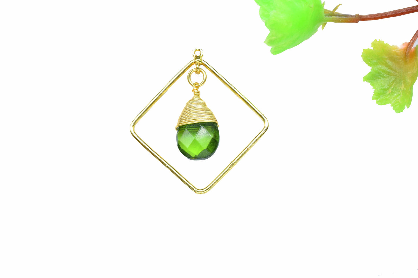 Handmade Square Pendants,Finding Square Connectors,Teardrop Beads Dangle Earring,Station Link Supply,Gemstone Jewelry,Wire Wrapped Component