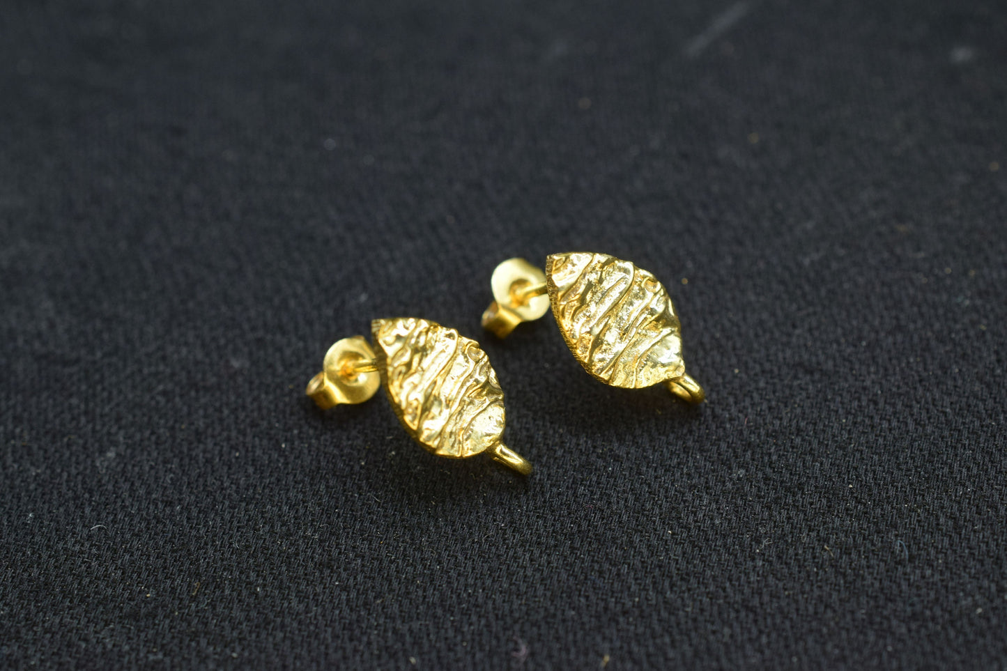 Brass Handmad Earring Connector,7x10mm Teardrop Brass Earring connector,Gold Plated Brass Jewellery,Studs Post connector,Brass Earring,Gifts