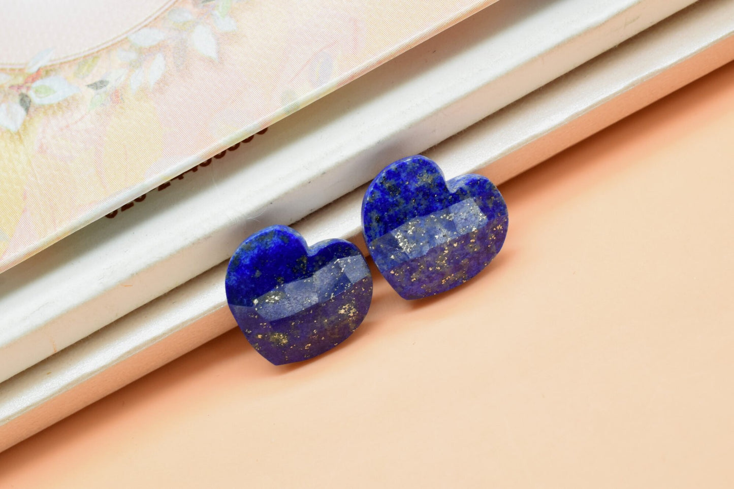 Lapis Faceted Heart 14MM Briolettes, Lapis Lazuli Carved Heart Shape Briolette Beads, Lapis Fancy Briolettes,Natural Lapis Lazuli Faceted