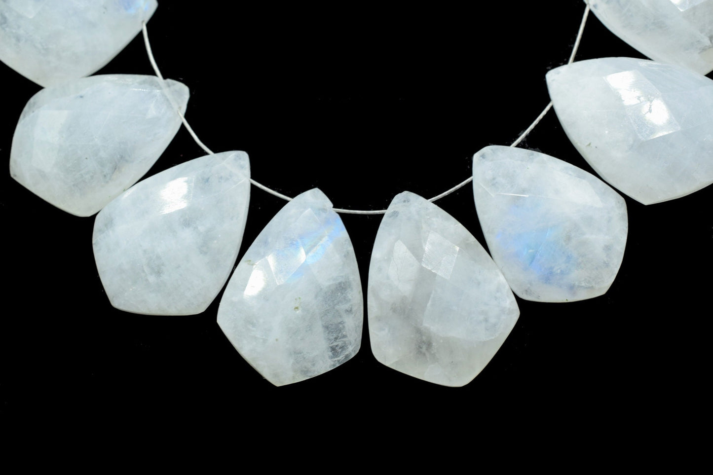 Moonstone 15x20mm Pear Shape Faceted Briolettes,Tie Shape Faceted Beads,Pear Shape Briolettes,Semiprecious Briolettes,jewelry making beads