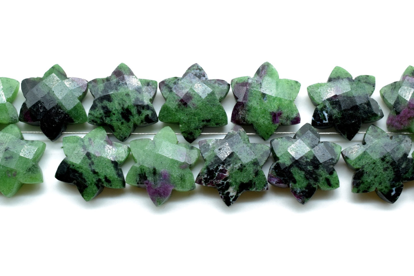 Natural Ruby Zoisite Star shape carved Briolettes,,Gemstone Briolettes,Ruby Zoisite Carved Briolettes,Ruby Zoisite Carved  Briolette