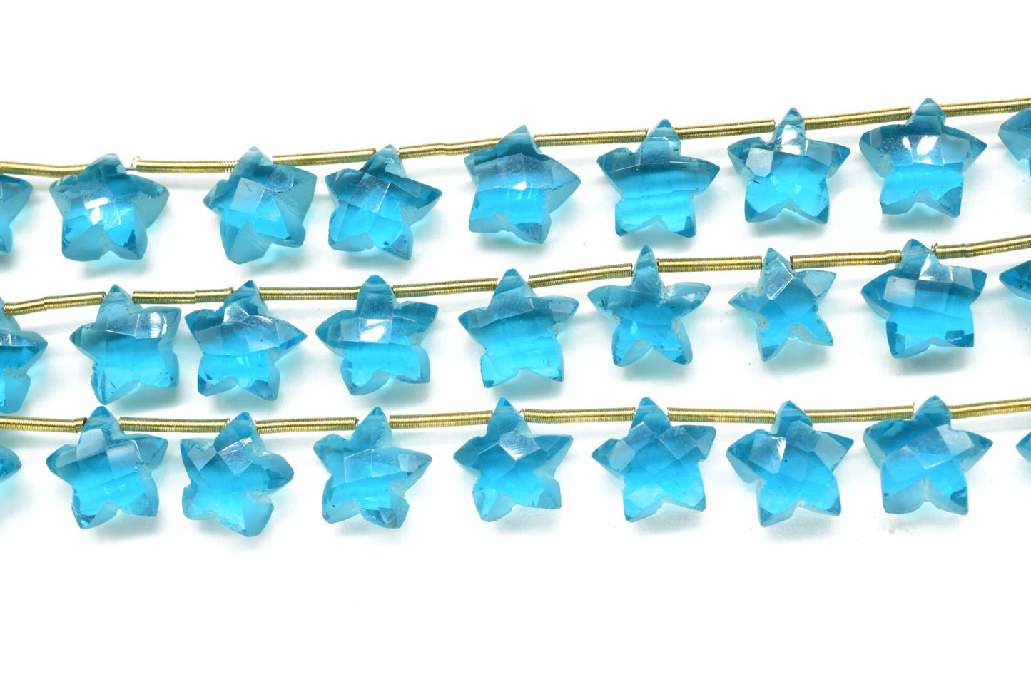 Apatite Faceted 9MM Star Shape Briolette Beads,4 Inch Full Strand Super Fine Quality Beads,Super Finest Quality,Star Shape Briolettes