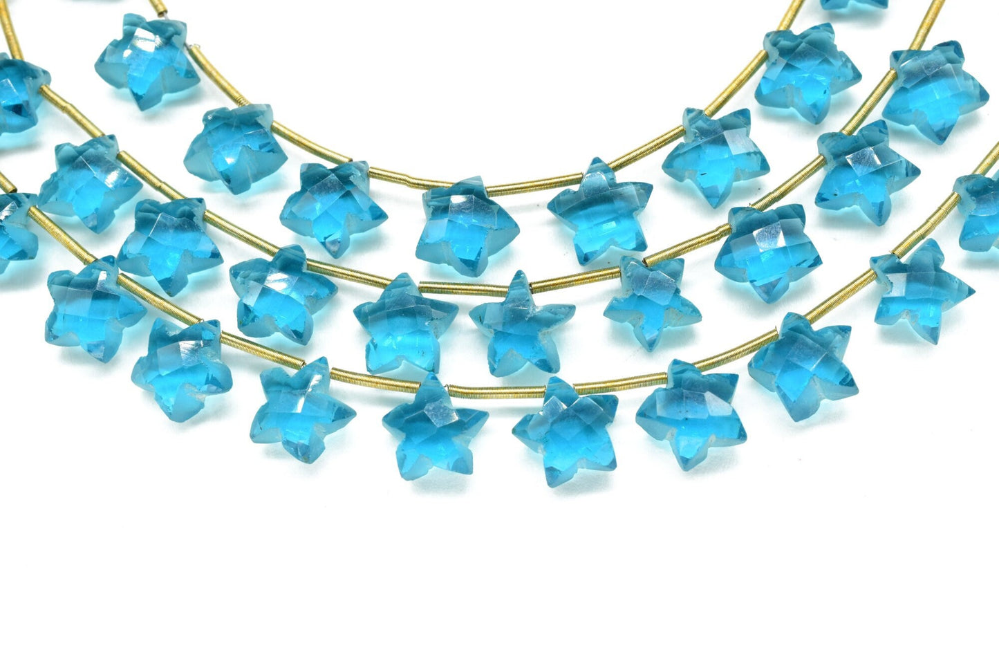 Apatite Faceted 9MM Star Shape Briolette Beads,4 Inch Full Strand Super Fine Quality Beads,Super Finest Quality,Star Shape Briolettes