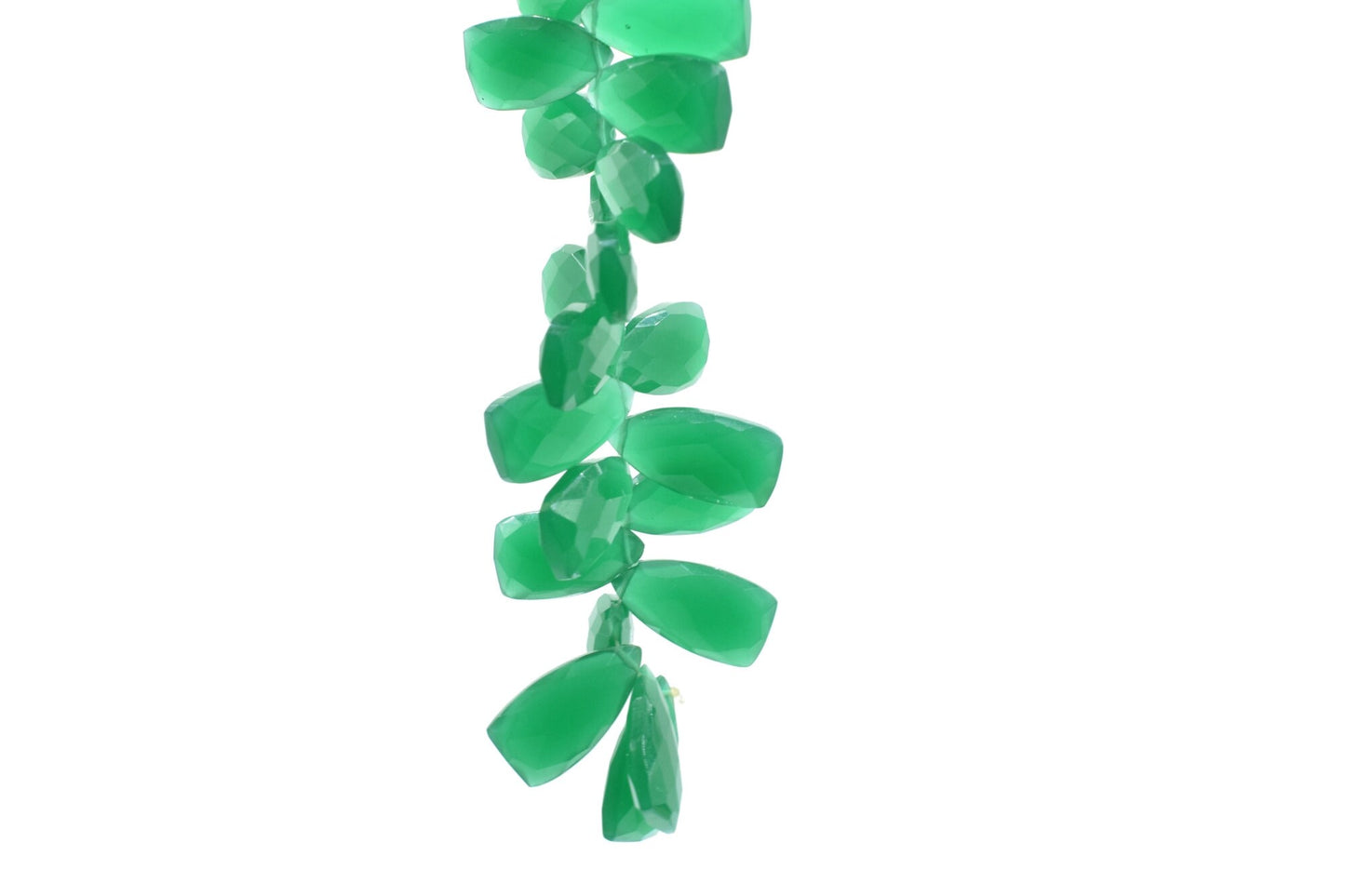 Green Onyx Triangle Shape Faceted beads,10x18mm Triangle Shape,Jewelry Making Gemstone Beads,Long Triangle beads,Natural Gemstone Briolette