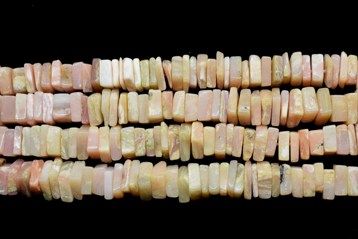 Natural Pink Opal Heishi Beads/Square Shape Beads/Smooth Heishi beads/16 Inch Long Beads/Size 4 To 6 MM/Handmade Supply,Plain Pink Opal Bead