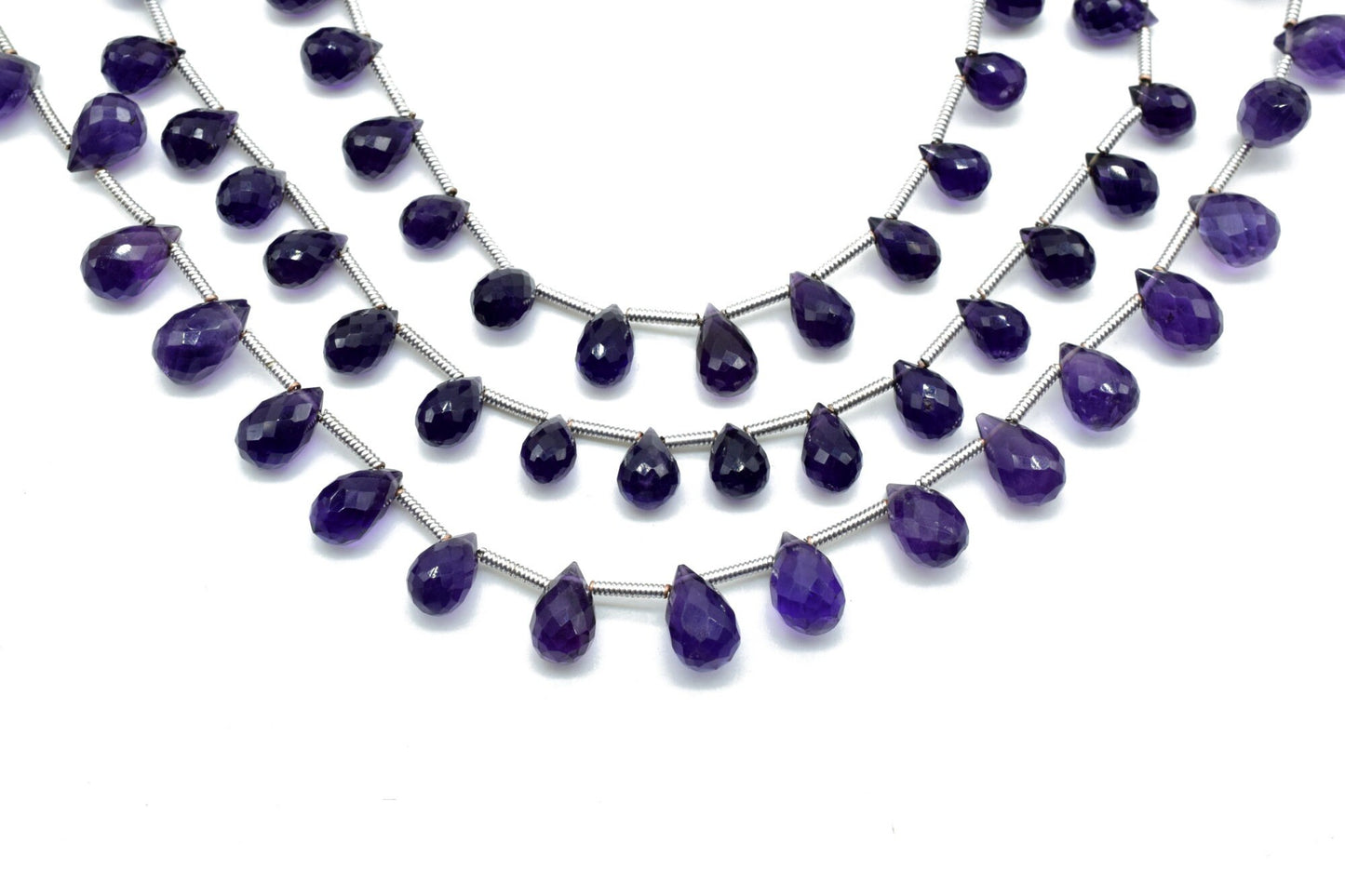 Amethyst Drop Briolettes,Amethyst Drop drilled Briolette,Amethyst briolettes strand,Amethyst Jewelry making beads,Gemstone Drop briolettes