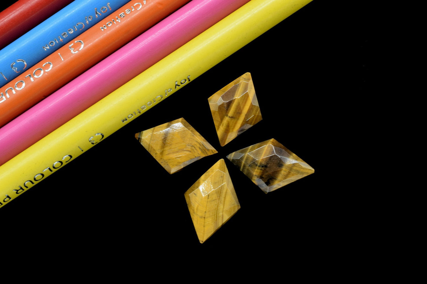 Natural Tiger Eye Gemstone Diamond Shape,Briolette Faceted Pair Gemstone Loose Jewelry,Matched Pair Tiger Eye,calibrated tiger eye,gemstone