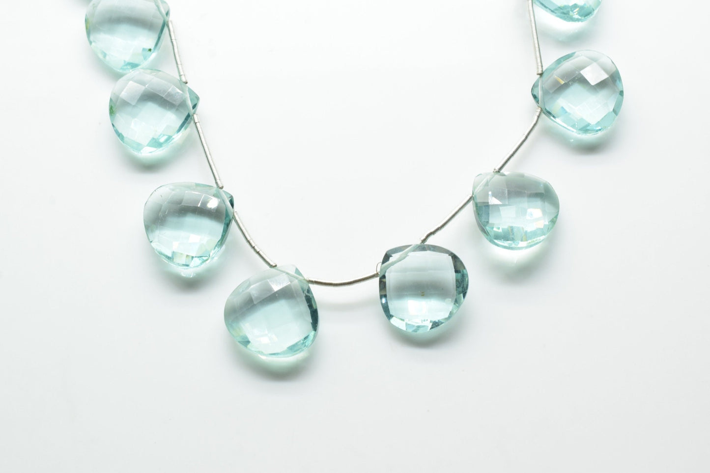 Sky Blue topaz 14mm Heart Shape Briolettes,Side drilled Briolette,Jewelry making supplies,craft supplies,Sky Blue topaz Briolette,Gemstone