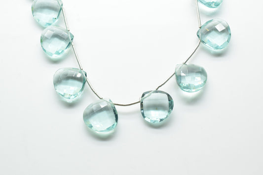 Sky Blue topaz 14mm Heart Shape Briolettes,Side drilled Briolette,Jewelry making supplies,craft supplies,Sky Blue topaz Briolette,Gemstone