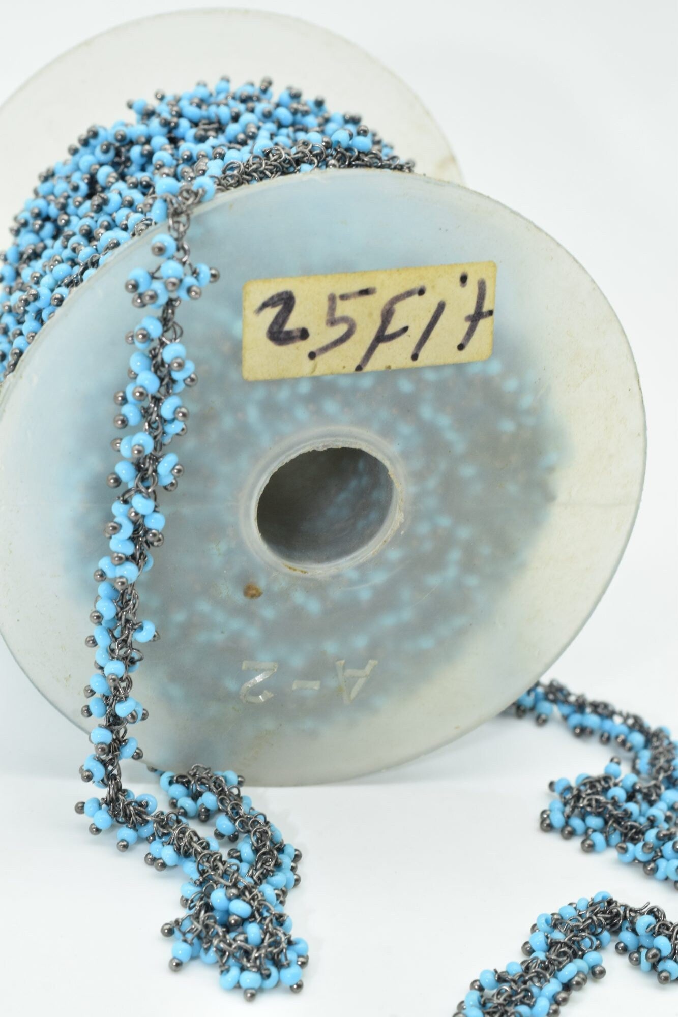 Turquoise wire 2mm cluster chain,Dangling Cluster Chain, Beaded Chain with Gold Plated Wire,Brass cluster beaded chain,Gold vermeil chain