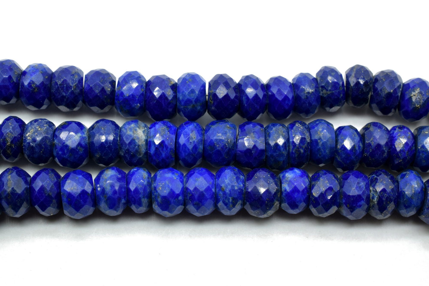 Lapis Lazuli rondelle Beads,8mm to 8.5mm faceted Beads,Dark Blue stone beads,Semi Precious Beads,Lapis Big size bead,fine quality beads,