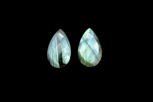 Labradorite Faceted Pear Shape Briolettes,12x20mm Teardrop Beads,Labradorite Briolette,Nutural Gemstone Beads,Jewelry Making Beads,Grey bead