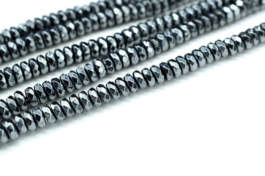 Natural Black Spinel 4mm Faceted beads,AAA quality beads,Jewelry making beads,Semi Precious beads,Spinel rondelle beads,Gemstones beads