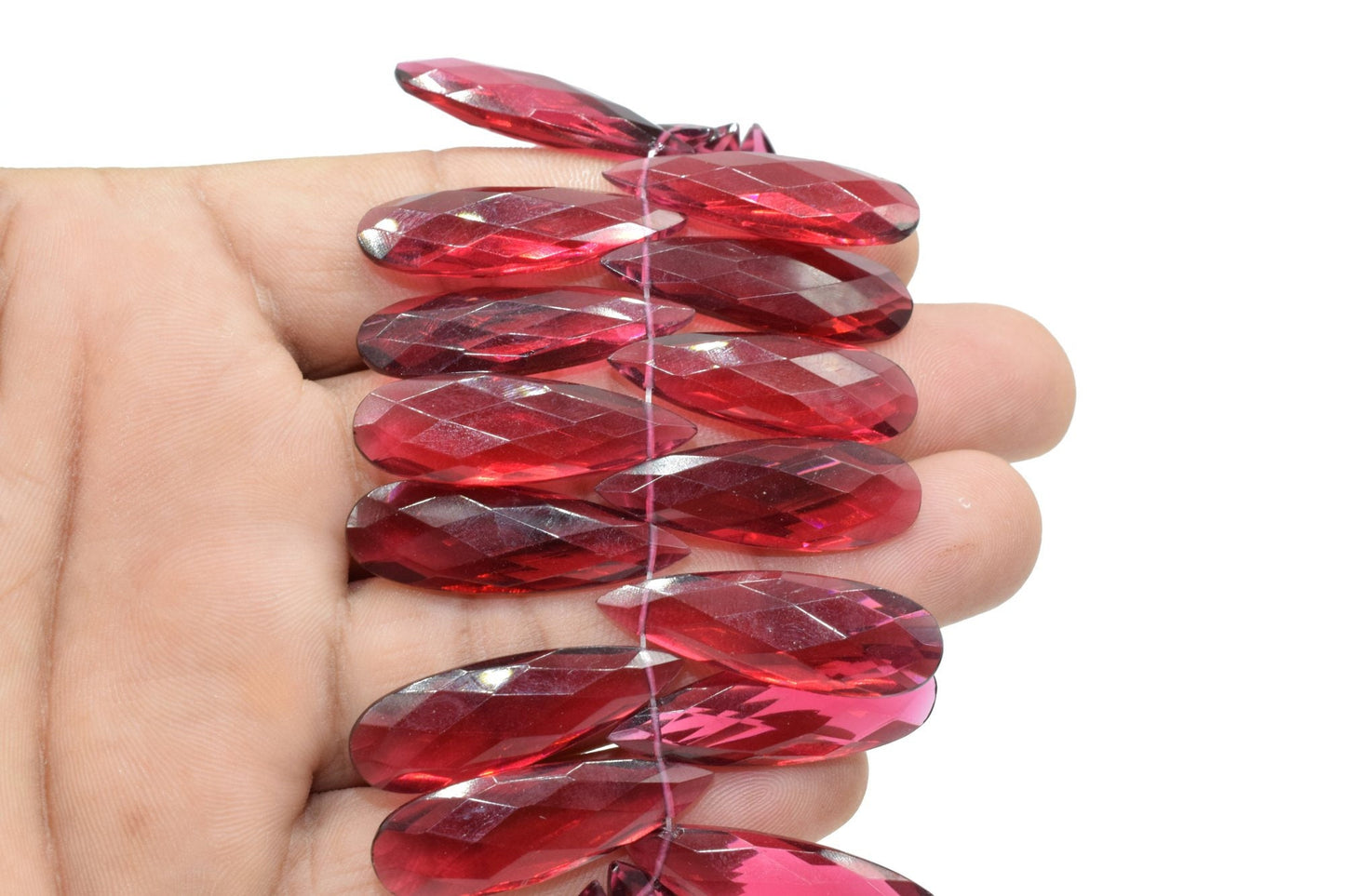 Pink Tourmaline Long drop 10x30mm Briolettes,Pink Tourmaline T drilled Briolette,Tear Drop Briolettes,jewelry supplies,Top Quality Briolette