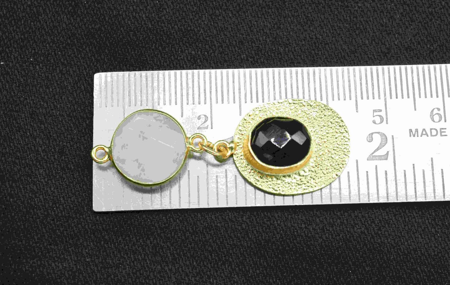 Moonstone  Pendant Charms , Black Onyx  Dangle Earring Component , Multi Gemstone Dangle Earring , Component Jewelry , B'day Gift