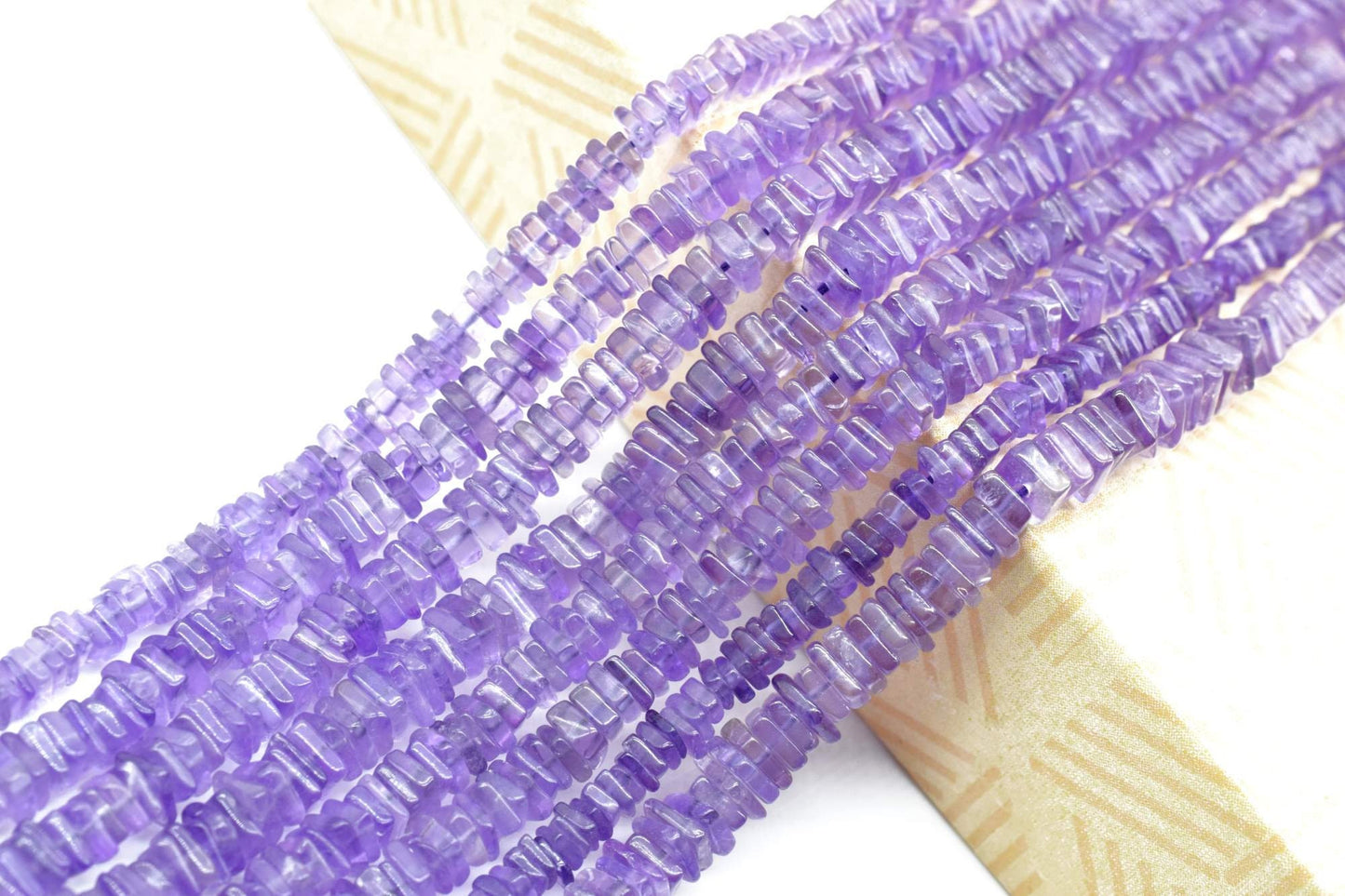 Amethyst Heishi Beads Size 4-5 MM 16 inch strand Approx,Amethyst Heishi Beads, Amethyst Heishi Cut Beads, Amethyst, Square Beads,AAA Quality
