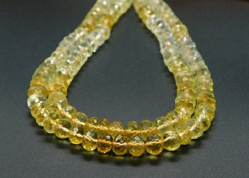 Natural Citrine Faceted 6mm to 6.5mm beads,Rondelle Beads,Citrine Beads,Gemstone Loose Beads,Citrine Faceted Rondelle Beads,Citrine strand