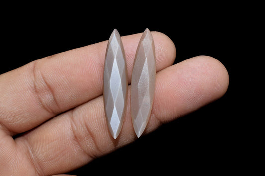 Chocolate Moonstone Briolettes, Chocolate Moonstone Faceted Marquise Shape Briolettes, 7x34mm Marquise Hand Cut Gemstone, Faceted Chocolate