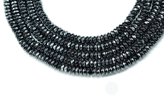 Natural Black Spinel 4mm Faceted beads,AAA quality beads,Jewelry making beads,Semi Precious beads,Spinel rondelle beads,Gemstones beads