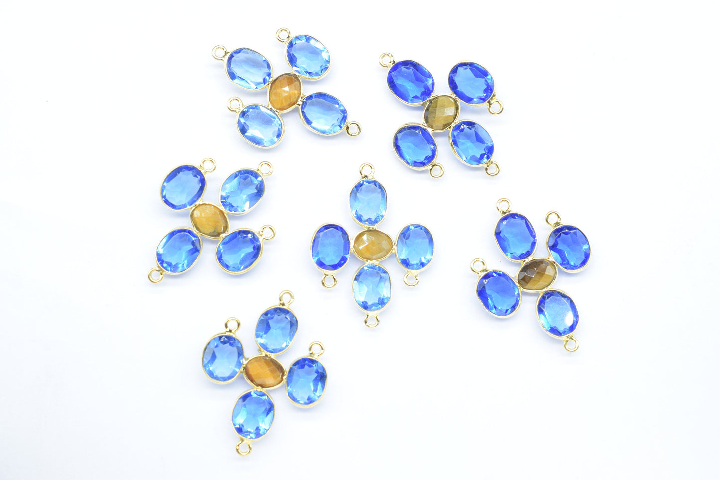 Blue Topaz Gemstone Component/Blue Topaz Faceted Cut Stone/Earring Component/Gemstone Pendant/Jewelry Making/Dangle Earring/Wholesale Supply