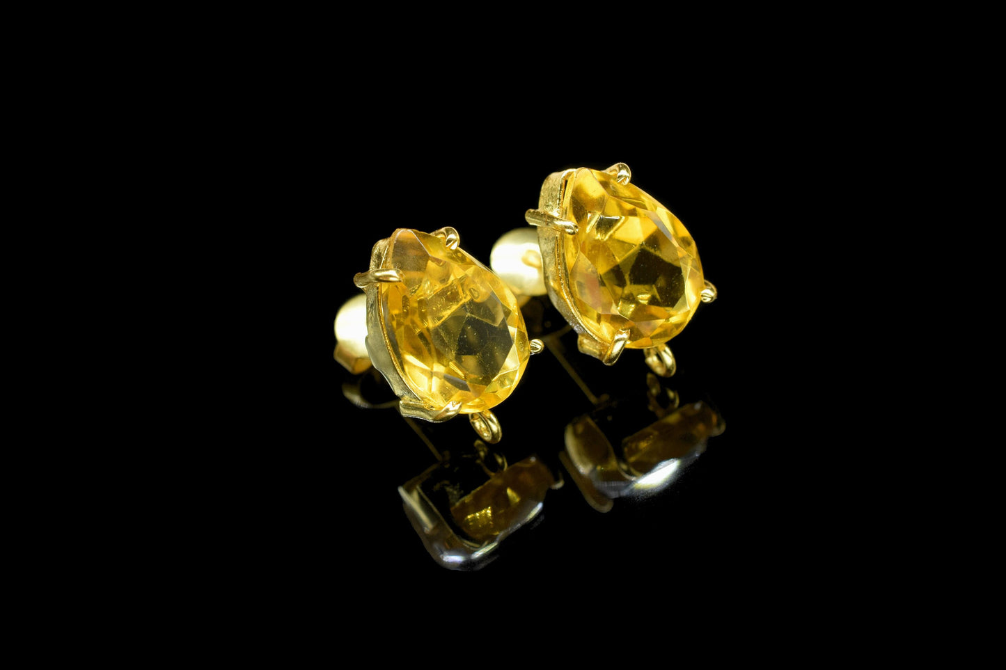 Amethyst Components Earring,Prong Bezel Earring,Gemstone Station Link,Citirine Studs Earring,Craft Supplies,Handmade Beads Jewelry,Gift