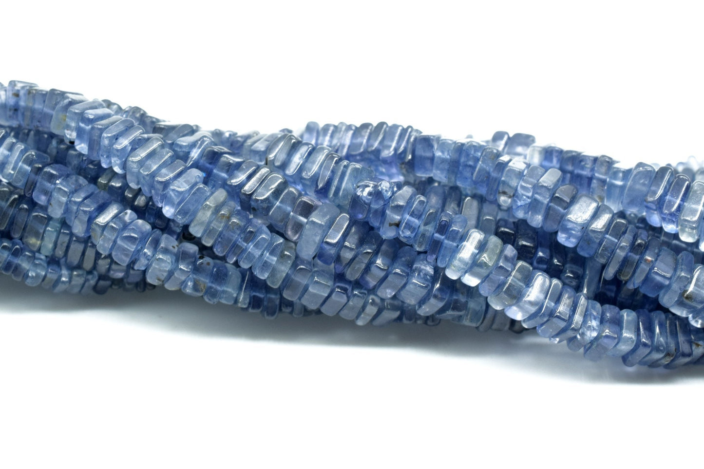 Natural Kyanite Heishi Square Shape Beads,4to 6 mm |Natural Kyanite Beads |Smooth Kyanite Heishi Beads |Jewelry Making Supply,Kyanite Heishi