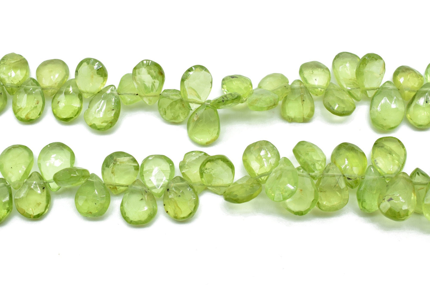 Natural Peridot Faceted Pear Shape Briolettes,Side Drill Pear Shape Beads,Peridot Pear Shape beads,green Gemstone Briolettes,6x8 Pear Shape