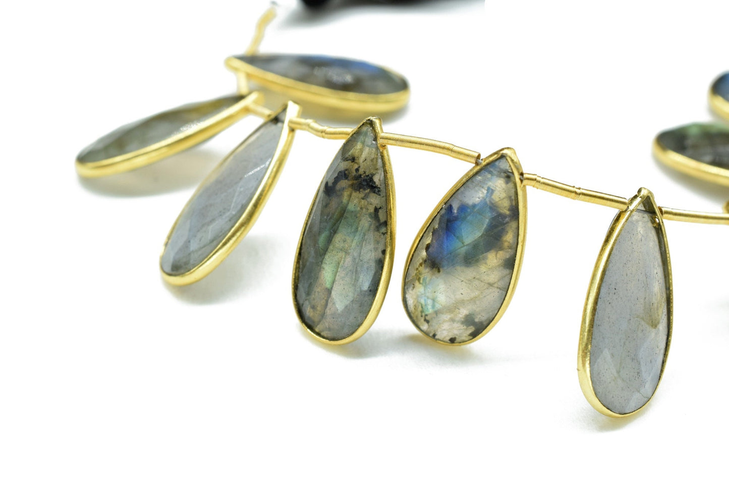Labradorite Faceted Pear Shape 8x20mm 9 pieces strand,Teardrop Beads,Labradorite charms,AAA Quality,Labradorite Jewelry Beads,Bezel Links