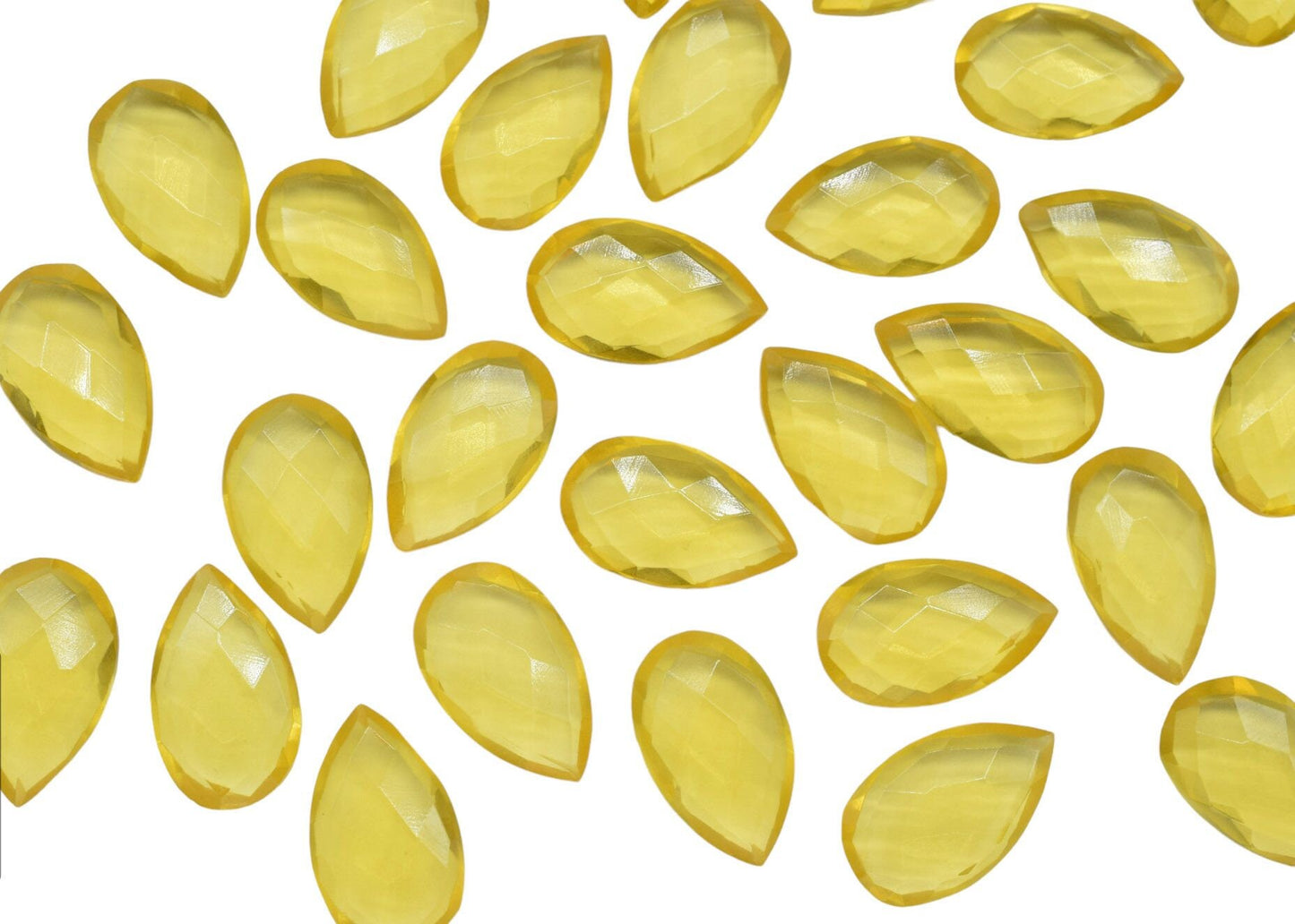 Citrine Faceted Pear Shape Briolettes,12x20mm Teardrop Beads,Citrine Briolette,Gemstone Beads,Jewelry Making Beads,Yelllow Gemstone Beads