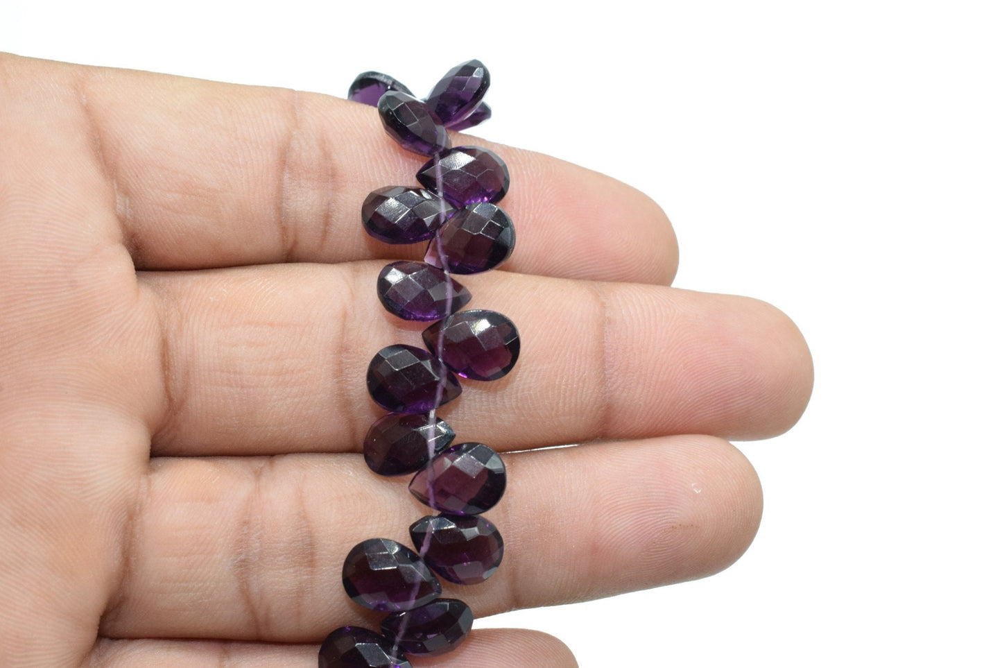 Amethyst Teardrop 7x10mm Briolettes,Amethyst drilled Briolette,February Birthstone briolettes,Purple Amethyst Quartz briolettes,Amethyst