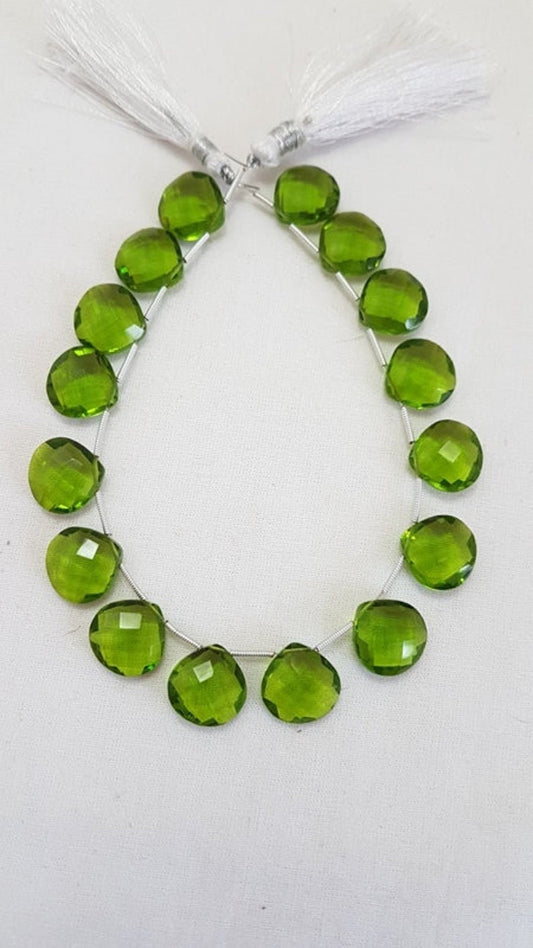 Peridot Teardrop 6mmmm Briolettes,Natural Gemstone Olive Green Peridot,Faceted Teardrop Briolettes,Drop Shape Beads for Peridot Jewelry,gif