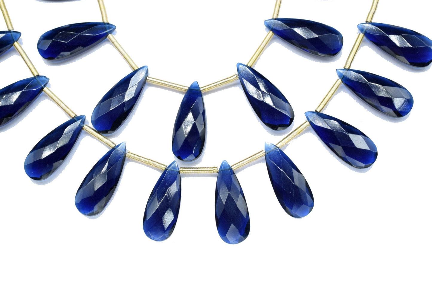 Blue kaynite Teardrop Briolettes,Blue Gemstone Teardrop Faceted Beads,kaynite 5 inch strand,Jewelry Making Supplies,kaynite Teardrop jewelry