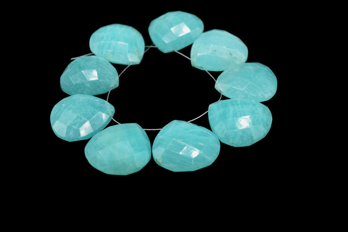 mazonite Faceted 20mm Heart Shape Briolettes,Amazonite Gemstone Beads,20mm Heart Shape Beads,Green mint Heart Shape,Natural Amazonite beads