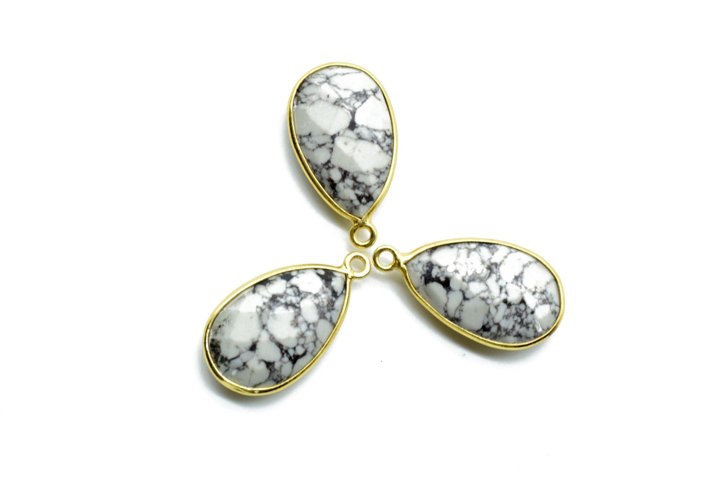 Dendrite Opal 12x20mm single bail charm,Dendrite Opal Teardrop Gold Plated bezel,Dendrite Opal Bezel,jewelry making charm,Gold bezel, bezels