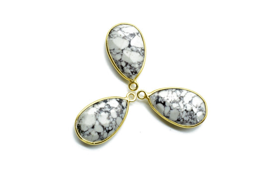 Dendrite Opal 12x20mm single bail charm,Dendrite Opal Teardrop Gold Plated bezel,Dendrite Opal Bezel,jewelry making charm,Gold bezel, bezels