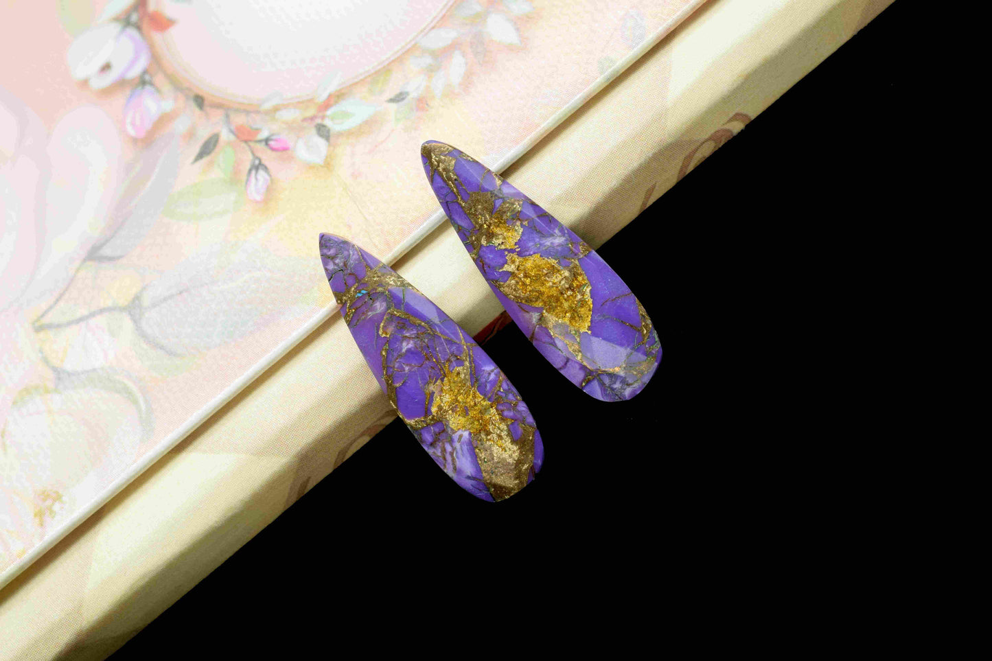 Purple Copper Turquoise Faceted Briolette,Gemstone 10x30mm Teardrop,Purple Turquoise Teardrop,Copper Turquoise jewelry,Jewelry Making,Gift