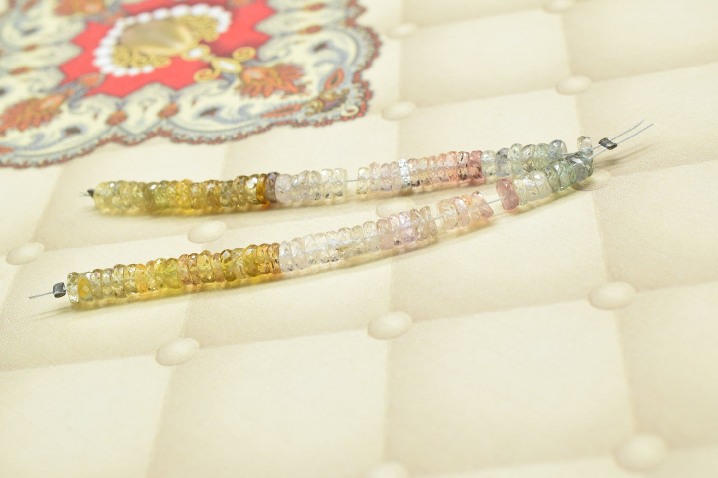 Multi Sapphire Rondelle Shape Faceted Beads,Multi Sapphire 4mm Rondelle Shape Gemstone Jewelry,September birthstone sparkling jewelry