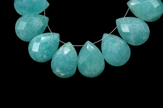 Natural Amazonite Faceted 12x16mm Pear Shape Beads,Amazonite Pear Shape Bead,Green Mint Gemstone Beads,Amazonite 12x16mm Teardrop,Calibrated