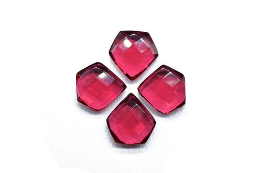 Pink Tourmaline Quartz Beads,Tourmaline Fancy Shape Beads,Rubellite Tourmaline Beads,15mm Fancy Beads,Pink Faceted Beads,Fancy Briolettes