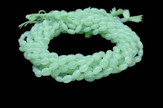 Prehnite Smooth Oval Beads,Prehnite Quartz Smooth Beads,Loose Beads for Jewelry Making,Prehnite Plain Oval Beads,Prehnite Smooth Nuggets