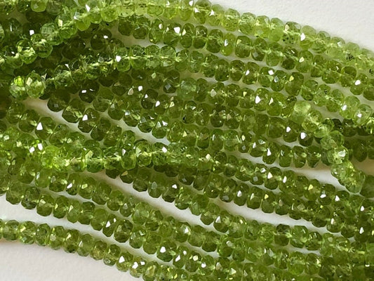 Peridot 6mm Faceted Beads,Faceted Beads,Peridot Wholesale Beads,Peridot Rondelle Beads,Semiprecious Faceted,Gemstone Beads,Peridot strands