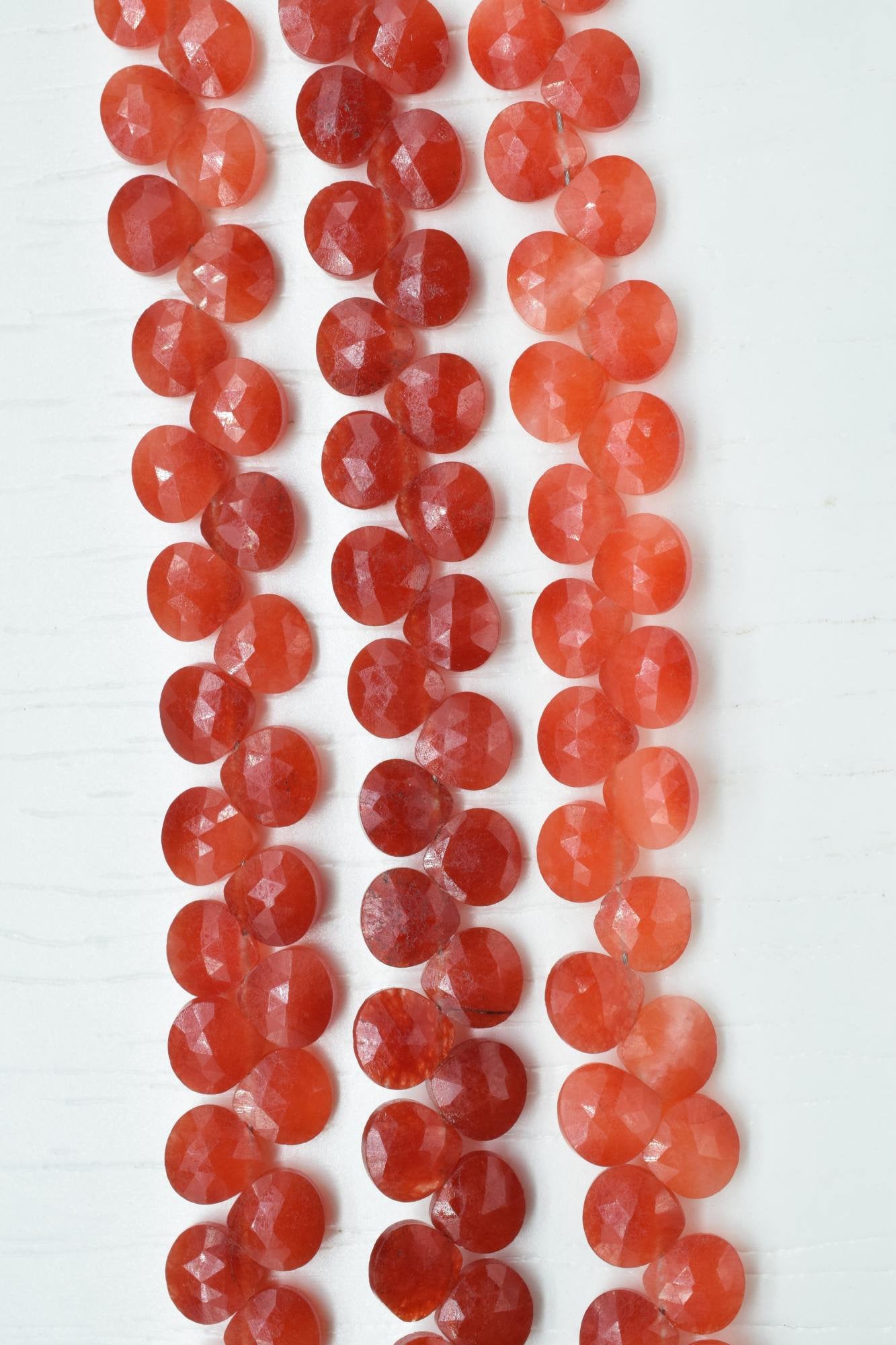 Carnelian Faceted Heart Shape Beads, Carnelian 8mm Heart Shape Beads, Faceted Orange Carnelian Beads, Heart Shape Carnelian Beads, jewelry