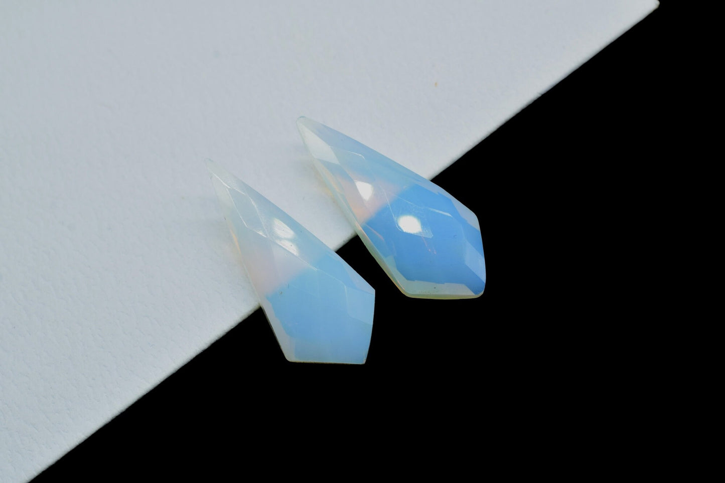 Opalite Quartz Faceted Pear Briolette,12x27mm Long Pear Shape,Natural Gemstone Briolettes,Opalite Faceted Pear shape,Craft Supplies Beads