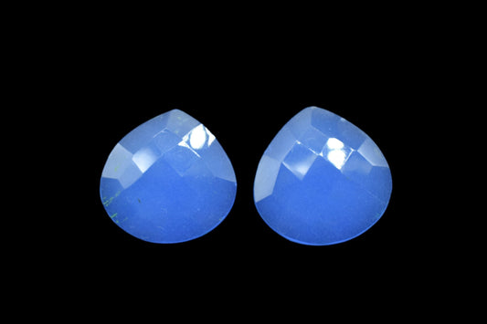 Blue Chalcedony 20mm Faceted Heart Shape Beads,Blue Chalcedony Heart Shape,Heart Shape Briolette,Gemstone In low Price,Beads for jewelry